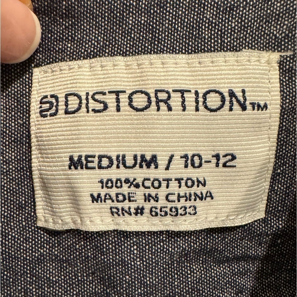Distortion 100% Cotton button-down shirt Size Medium 10-12 Boy's G - Picture 2 of 9